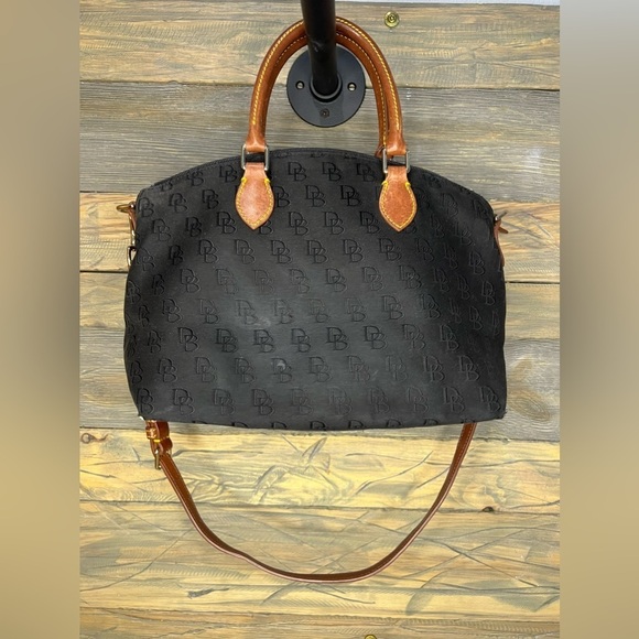 BIN048.9 Dooney & Bourke Canvas Satchel Black - Picture 4 of 9
